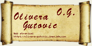 Olivera Gutović vizit kartica